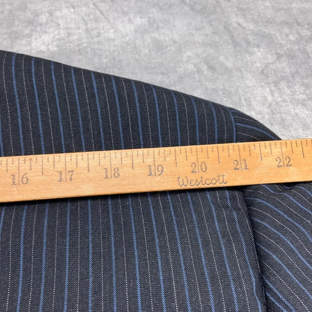 Joseph Scafidi Suit Men 44R Gray Blue Pinstripe Bespoke Classic Career Party 2pc